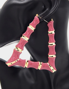 Mary J Bamboo Earrings (Trapezoid)