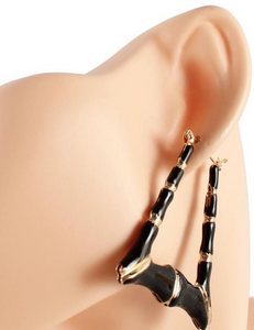 Mary J Bamboo Earrings Trapezoid (Mini)